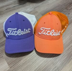 Titleist Purple and Orange Hats